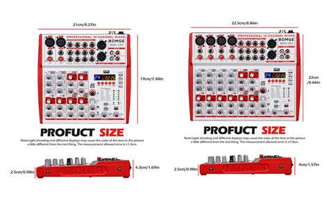 Bomge 12 Input Sound Board Mixer With Mic Preamps And Compressors