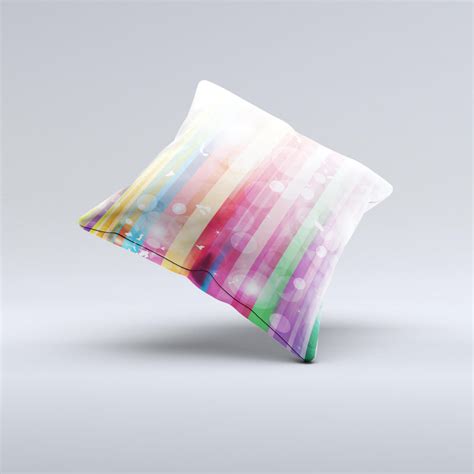 Unfocused Color Vector Bars Ink Fuzed Decorative Throw Pillow Designskinz