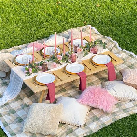 Pink And Gold Table Setting Girls Night Bridal Shower Baby Shower Boho