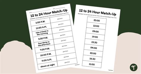 Telling 24 Hour Time - Clock Worksheet | Teach Starter - Worksheets Library