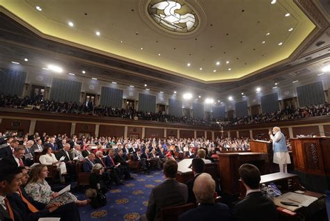 In Photos PM Modis Address To Joint Session Of US Congress Elicits