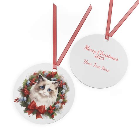 Personalized Ragdoll Cat Ornament Custom Christmas Keepsake For Cat