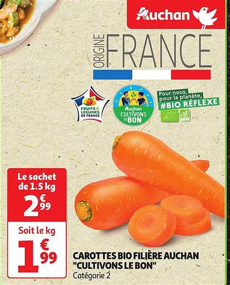 Promo Carottes Bio Fili Re Auchan Cultivons Le Bon Chez Auchan