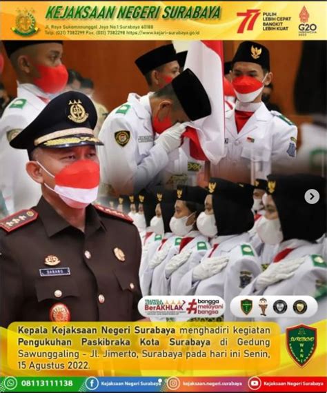 Pengukuhan Paskibraka Kota Surabaya