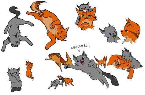 Fireheart N Cinderpaw Sketchdump By Whitelilysong On Deviantart