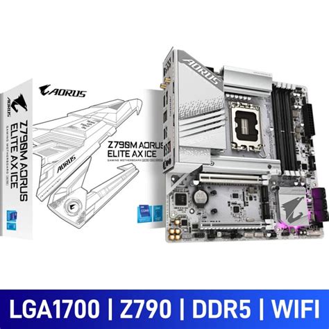 Gigabyte Z790m Aorus Elite Ax Ice With Wi Fi Intel Z790 Chipset Lga1700 Ddr5 Micro Atx