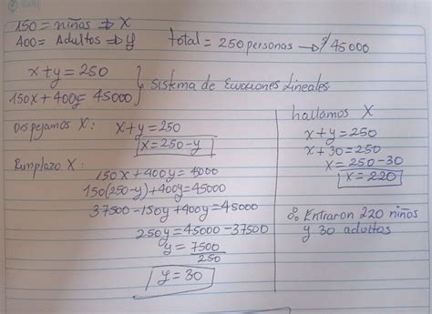 El precio de entrada en un parque de diversiones es 150 para niños y