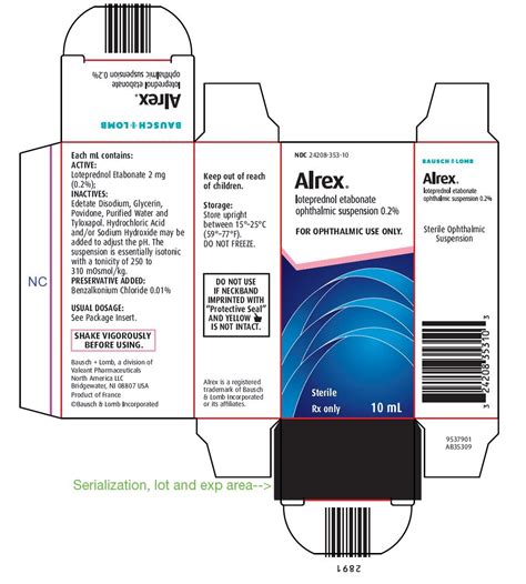 Alrex - FDA prescribing information, side effects and uses