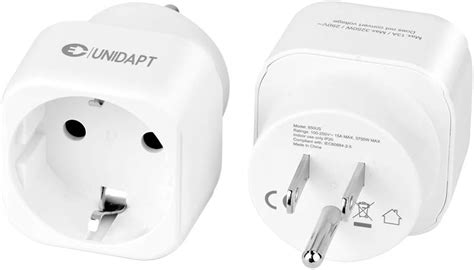 2 Pack Europe To Us Plug Adapter Unidapt Eu To Us Plug