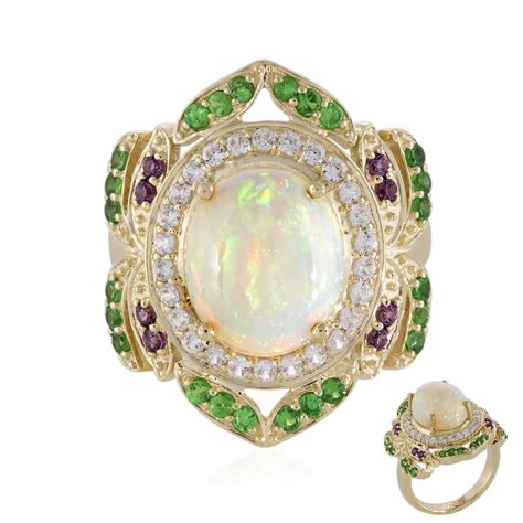 Thiopischer Welo Opal K Gold Ring Tsavorit Ct