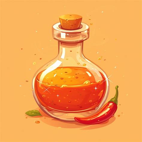 Premium Vector Fiery Chili Garlic Sauce Hot Cartoon Vibe