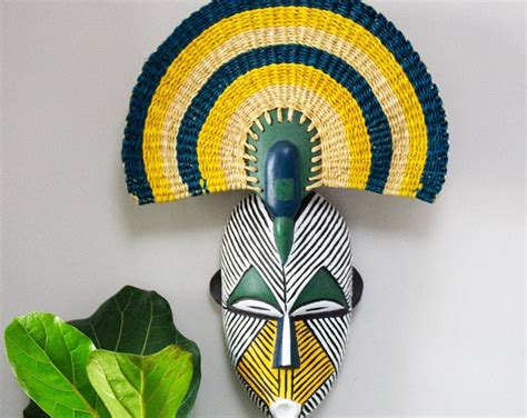 Ghanaian Ashanti Brass Door Knocker Sun Mask Etsy