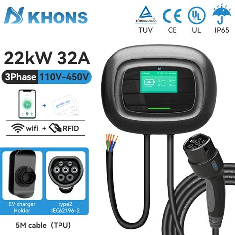 Khons Type Ev Wallbox A Elektrikli Ara Arj Cihaz Kw Fazl