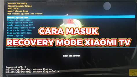 Cara Masuk Recovery Mode TV Xiaomi Frimware Mi Tv L43M7 EAID