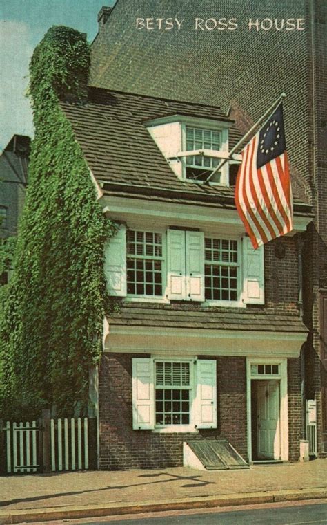 Vintage Postcard Betsy Ross House Philadelphia The Quaker City American