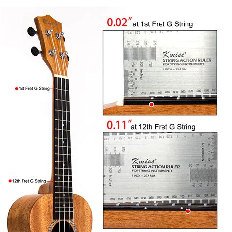 Kmise Concert Ukulele Inch Frets Solid Mahogany Closed Tuner