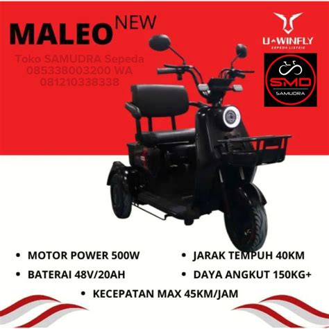 Jual Sepeda Listrik Ebike Uwinfly Maleo Roda New W V Ah Murah