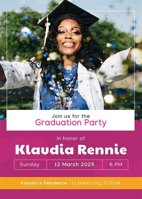 Grad Party Invites Piktochart