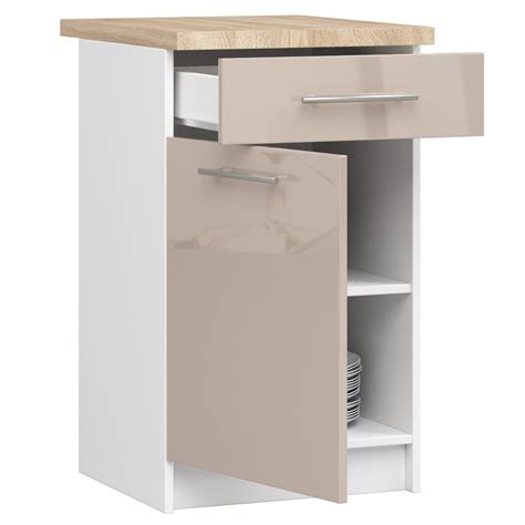 Meuble De Cuisine Bas Akord S Oliwia Modulable Blanc Cm Porte