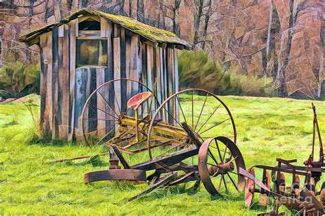 Old Farm Tools Digital Art by Jean OKeeffe Macro Abundance Art - Pixels