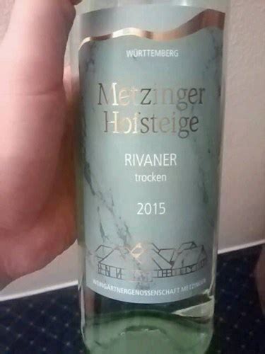 Metzinger Hofsteige Rivaner Trocken Vivino Australia