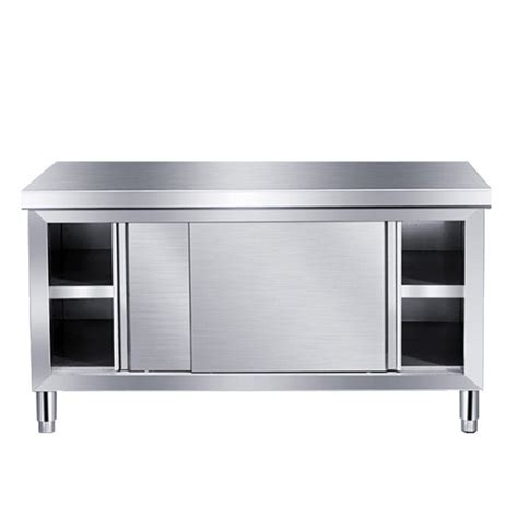 1 2mm Food Prep Garage Cabinet Workbench Stainless Steel Kitchen Table