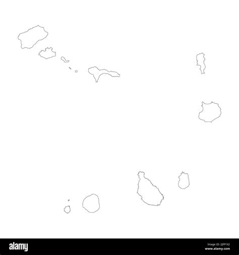 Cape Verde Vector Country Map Outline Stock Vector Image And Art Alamy