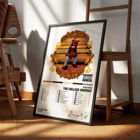 Kanye West The College Dropout Album Art Poster Custom Etsy