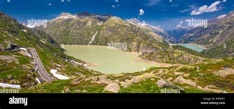 The Grimsel Pass, Switzerland, Europe. Grimsel pass is a mountain pass ...