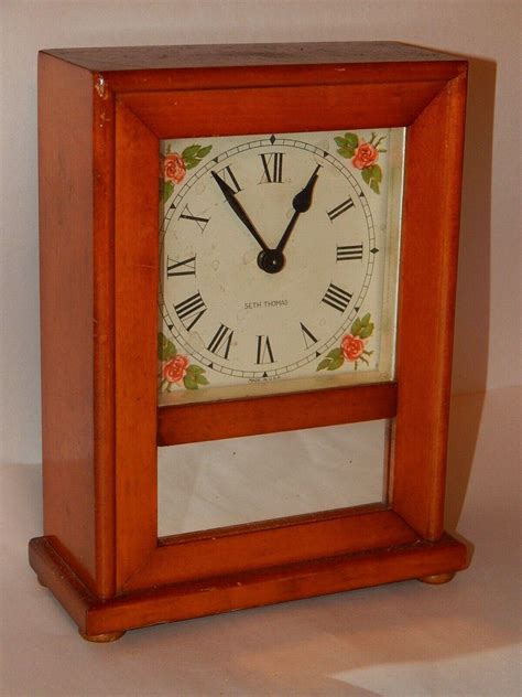 Vintage Seth Thomas Primrose Shelf Clock For Parts Or Restoration 8 Day