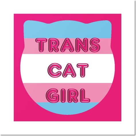 Trans Cat Girl Transgender Flag With Cat Ears Design Trans Pride