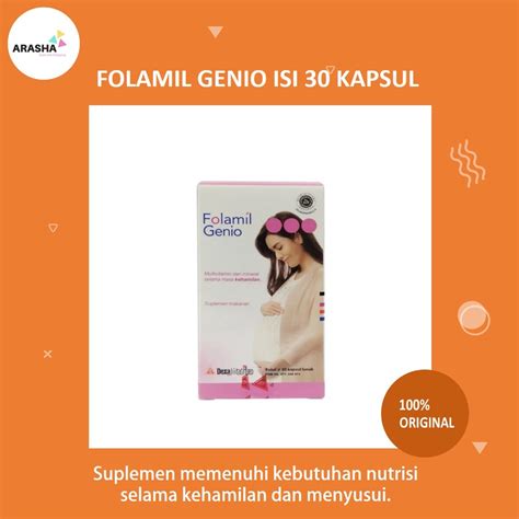 Jual FOLAMIL GENIO 30 KAPSUL Suplemen Nutrisi Ibu Hamil Ibu Menyusui