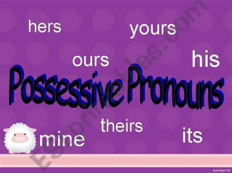 Esl English Powerpoints Possessive Pronouns