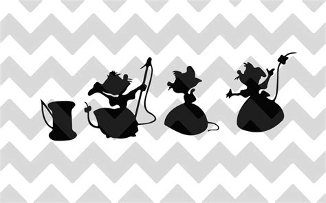 Cinderella Mice Sewing Decoration Svgdxfpdf Disney Etsy