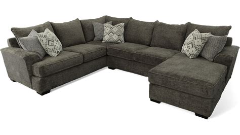 515 2pc Stanton Sectional Polar Dark Grey Old Cannery Furniture