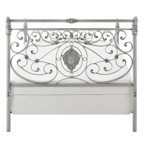 Hillsdale Furniture Mercer Metal Queen Sleigh Bed Brushed White Homesquare