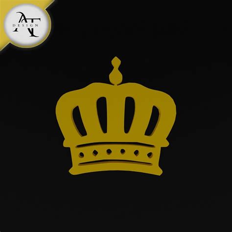 3d Printable Crown 2d Art By At Design