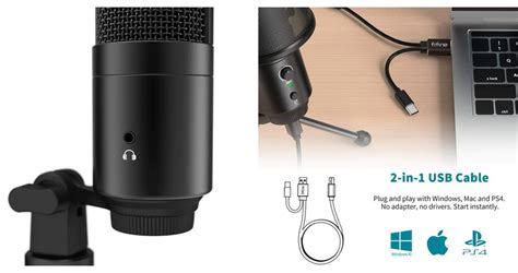 Fifine Usb Desktop Pc Microphone With Pop Filter Micro Center