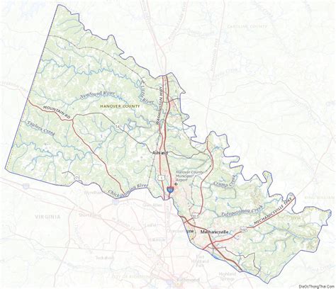 Map Of Hanover County Virginia Địa Ốc Thông Thái