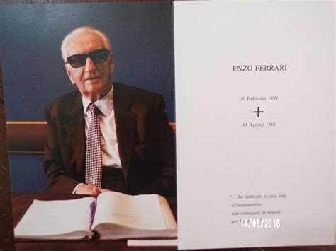 Ferrari,Lamborghini, Enzo Ferrari Death Notice Card ,Original from Italy, Rare | #1945069015