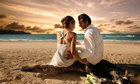 Hd Wallpaper Romance On Beach Sunset Love Wallpaper Flare