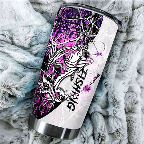 Bass Fishing Country Girl Camo Stainless Steel Tumbler Homefavo