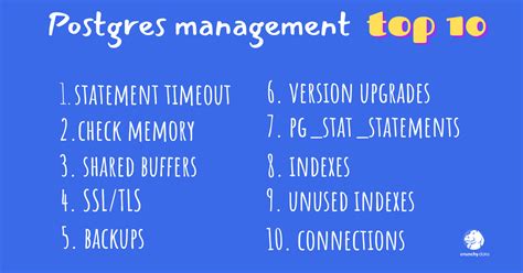 Top 10 Postgres Management Tasks Crunchy Data Blog