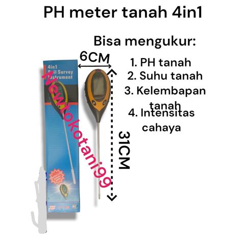 Jual PHmeter Tanah 4in1 PH Meter Digital 4 In 1 Untuk Ukur Asam Basa