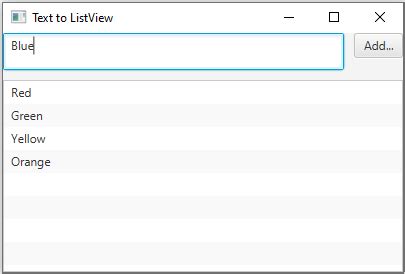 Javafx Textarea To Listview Example