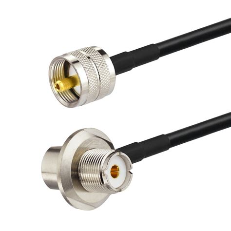 UHF SO 239 Buchse to PL 259 Stecker RG58 Koax Verlängerung Kabel1m für