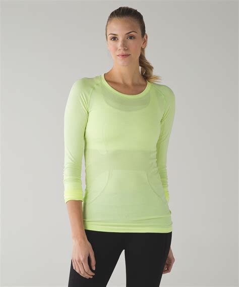 Lululemon Swiftly Tech Long Sleeve Crew Heathered Ray Lulu Fanatics