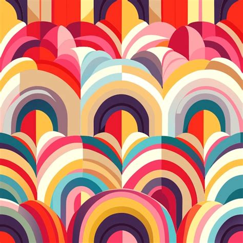 Premium Vector Seamless Summer Patterns Rainbow Theme Repeating