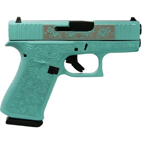 Glock 43x Custom Tiffany Glock Roses Subcompact Handgun 9mm Luger