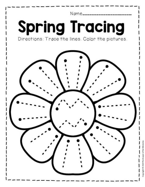 Free Printable Tracing Spring Preschool Worksheets In 2024 Spring Worksheets Preschool